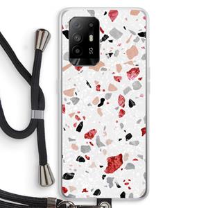 CaseCompany Terrazzo N°12: Oppo A95 5G Transparant Hoesje met koord