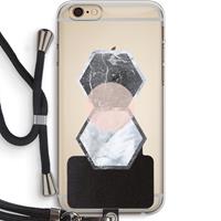 CaseCompany Creatieve toets: iPhone 6 PLUS / 6S PLUS Transparant Hoesje met koord