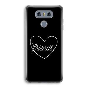 CaseCompany Friends heart black: LG G6 Transparant Hoesje