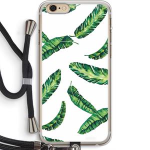 CaseCompany Lange bladeren: iPhone 6 PLUS / 6S PLUS Transparant Hoesje met koord