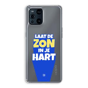 CaseCompany Laat de zon in je hart: Oppo Find X3 Pro Transparant Hoesje
