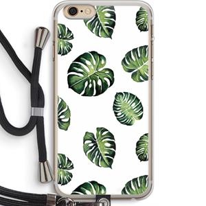 CaseCompany Tropische bladeren: iPhone 6 PLUS / 6S PLUS Transparant Hoesje met koord