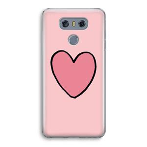 CaseCompany Hartje: LG G6 Transparant Hoesje