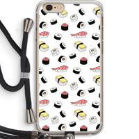 CaseCompany Sushi time: iPhone 6 PLUS / 6S PLUS Transparant Hoesje met koord