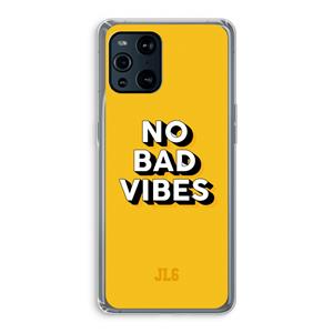 CaseCompany No Bad Vibes: Oppo Find X3 Pro Transparant Hoesje