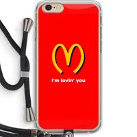 CaseCompany I'm lovin' you: iPhone 6 PLUS / 6S PLUS Transparant Hoesje met koord