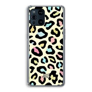 CaseCompany Leopard pattern: Oppo Find X3 Pro Transparant Hoesje