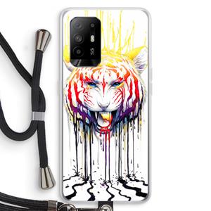CaseCompany Fading: Oppo A95 5G Transparant Hoesje met koord