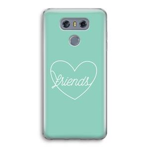 CaseCompany Friends heart pastel: LG G6 Transparant Hoesje