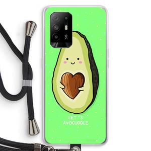 CaseCompany Avocuddle: Oppo A95 5G Transparant Hoesje met koord