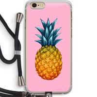 CaseCompany Grote ananas: iPhone 6 PLUS / 6S PLUS Transparant Hoesje met koord