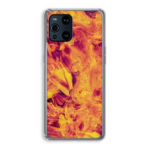 CaseCompany Eternal Fire: Oppo Find X3 Pro Transparant Hoesje