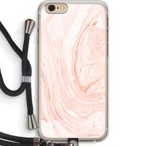 CaseCompany Peach bath: iPhone 6 PLUS / 6S PLUS Transparant Hoesje met koord