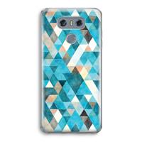 CaseCompany Gekleurde driehoekjes blauw: LG G6 Transparant Hoesje