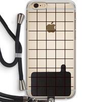 CaseCompany Rooster: iPhone 6 PLUS / 6S PLUS Transparant Hoesje met koord