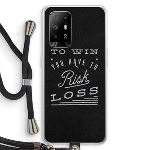 CaseCompany Risk loss: Oppo A95 5G Transparant Hoesje met koord