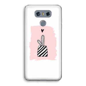CaseCompany Zwart-wit cactus: LG G6 Transparant Hoesje