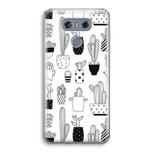 CaseCompany Cactusmotief: LG G6 Transparant Hoesje