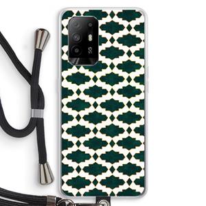 CaseCompany Moroccan tiles: Oppo A95 5G Transparant Hoesje met koord