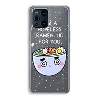 CaseCompany I'm A Hopeless Ramen-Tic For You: Oppo Find X3 Pro Transparant Hoesje