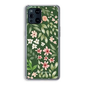 CaseCompany Botanical green sweet flower heaven: Oppo Find X3 Pro Transparant Hoesje