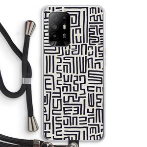CaseCompany Moroccan Print: Oppo A95 5G Transparant Hoesje met koord