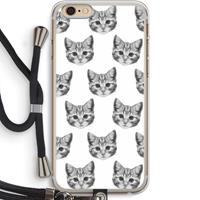 CaseCompany Kitten: iPhone 6 PLUS / 6S PLUS Transparant Hoesje met koord