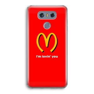 CaseCompany I'm lovin' you: LG G6 Transparant Hoesje