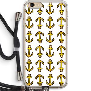 CaseCompany Musketon Anchor: iPhone 6 PLUS / 6S PLUS Transparant Hoesje met koord