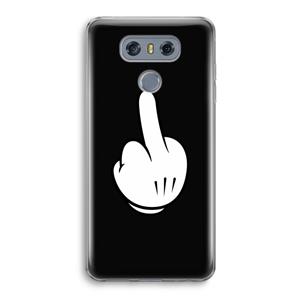 CaseCompany Middle finger black: LG G6 Transparant Hoesje