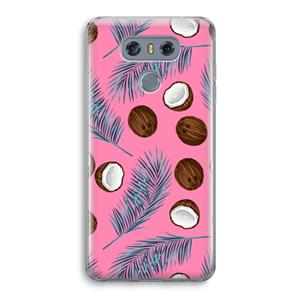 CaseCompany Kokosnoot roze: LG G6 Transparant Hoesje