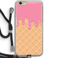 CaseCompany Ice cream: iPhone 6 PLUS / 6S PLUS Transparant Hoesje met koord