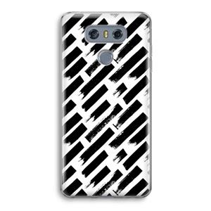 CaseCompany Zwarte vegen: LG G6 Transparant Hoesje