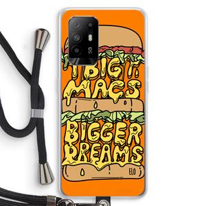 CaseCompany Big Macs Bigger Dreams: Oppo A95 5G Transparant Hoesje met koord