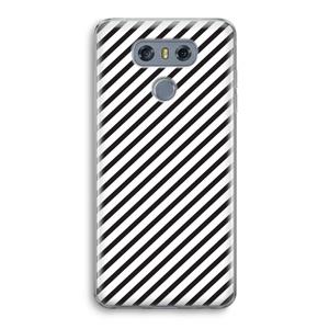 CaseCompany Strepen zwart-wit: LG G6 Transparant Hoesje