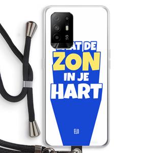 CaseCompany Laat de zon in je hart: Oppo A95 5G Transparant Hoesje met koord