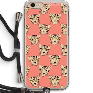 CaseCompany Tijger: iPhone 6 PLUS / 6S PLUS Transparant Hoesje met koord