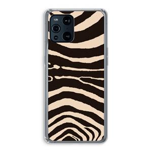 CaseCompany Arizona Zebra: Oppo Find X3 Pro Transparant Hoesje