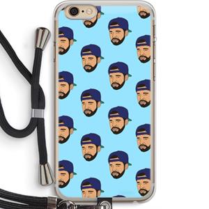 CaseCompany Drake Away: iPhone 6 PLUS / 6S PLUS Transparant Hoesje met koord