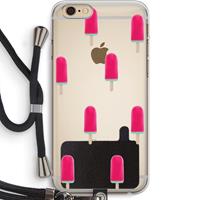 CaseCompany Waterijsje: iPhone 6 PLUS / 6S PLUS Transparant Hoesje met koord