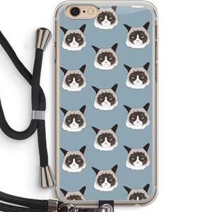 CaseCompany It's a Purrr Case: iPhone 6 PLUS / 6S PLUS Transparant Hoesje met koord