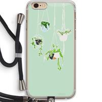 CaseCompany Hang In There: iPhone 6 PLUS / 6S PLUS Transparant Hoesje met koord