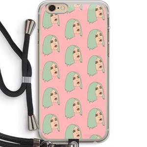 CaseCompany King Kylie: iPhone 6 PLUS / 6S PLUS Transparant Hoesje met koord