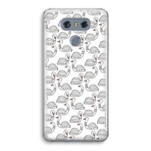 CaseCompany Zwanen: LG G6 Transparant Hoesje