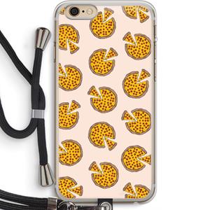 CaseCompany You Had Me At Pizza: iPhone 6 PLUS / 6S PLUS Transparant Hoesje met koord