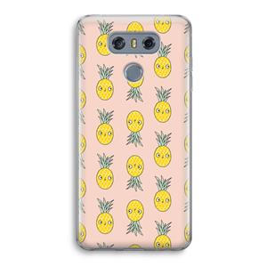 CaseCompany Ananas: LG G6 Transparant Hoesje