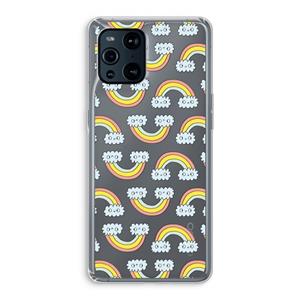 CaseCompany Regenboog: Oppo Find X3 Transparant Hoesje