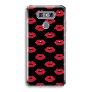 CaseCompany Lips: LG G6 Transparant Hoesje