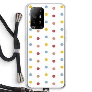 CaseCompany Bollen: Oppo A95 5G Transparant Hoesje met koord