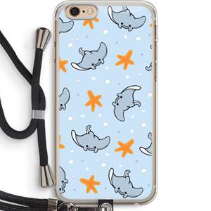 CaseCompany Manta: iPhone 6 PLUS / 6S PLUS Transparant Hoesje met koord